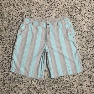 Striped Blue and Gray Men’s Shorts